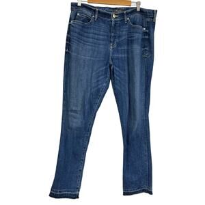 Level 99 Button Fly High Rise Skinny Jeans Womens 31 Blue Denim Anthropologie